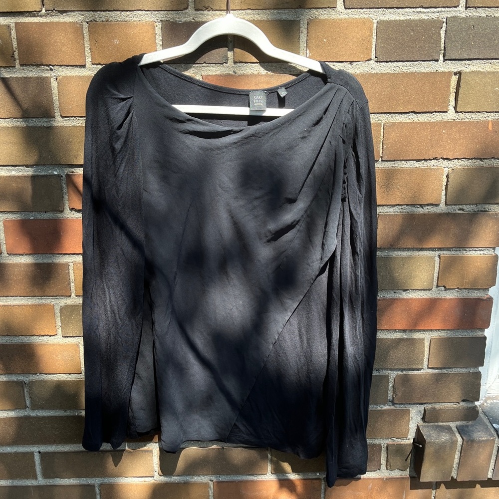 Saks Black Top with Overlay Size XL